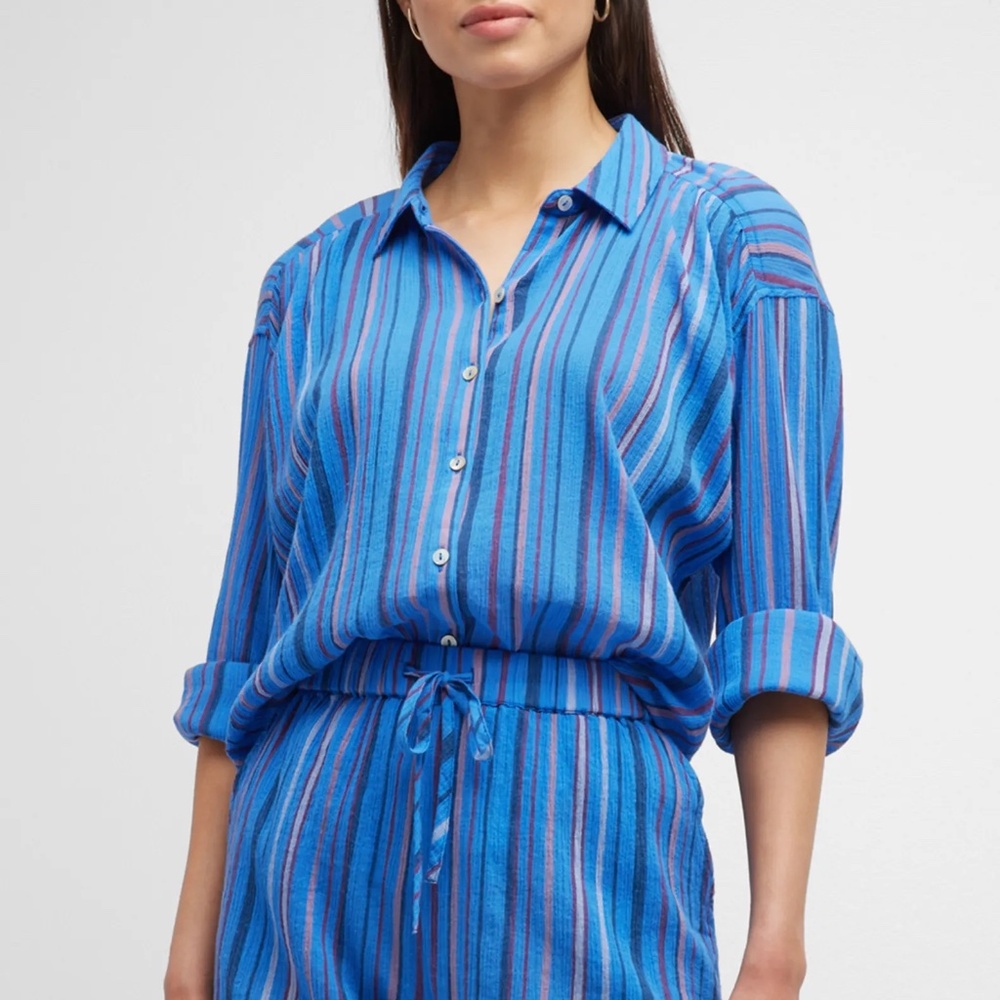 MOTHER Striped Long Sleeve Button-Up Top w/ Tags Size: XS